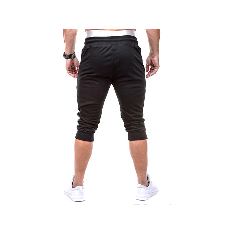 Lesara 3/4-Sweatpants mit Reißverschlusstaschen - Schwarz - XL