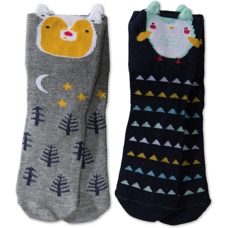 C&A Baby 2 Paar Baby-Socken in Grau