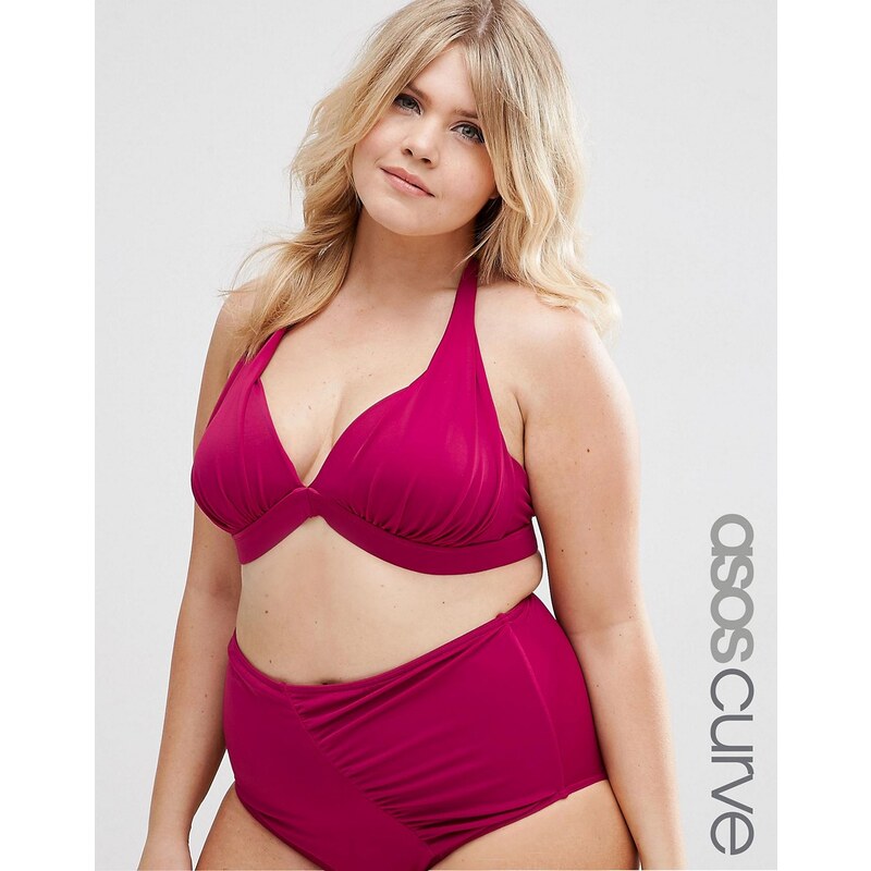 ASOS Curve - Mix & Match - Sexy trägerloses Bikini-Oberteil mit Stützfunktion - Violett