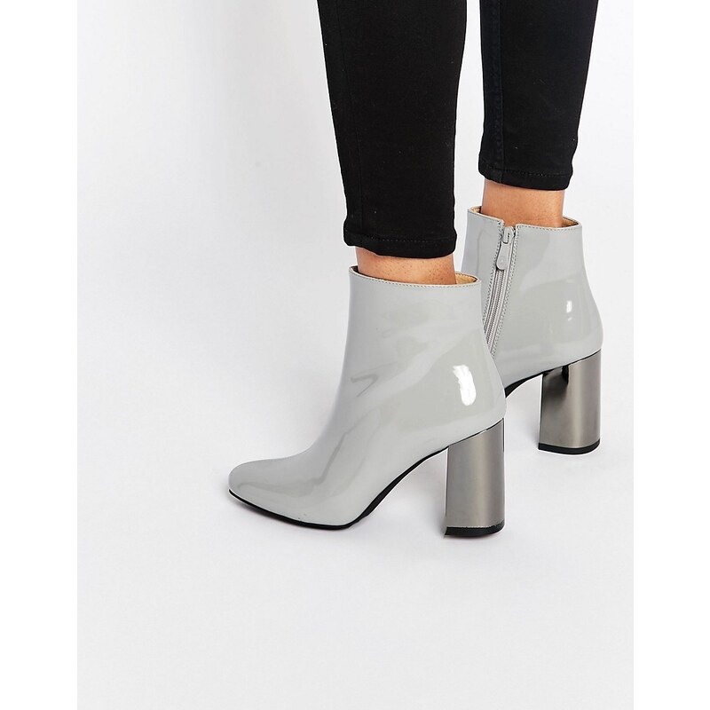 Public Desire - Darla Mirror - Ankle Boots mit Absatz - Grau
