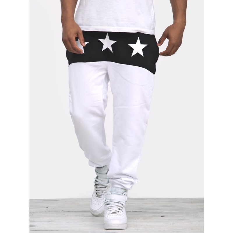 MyStars Three Stars Pants White Black