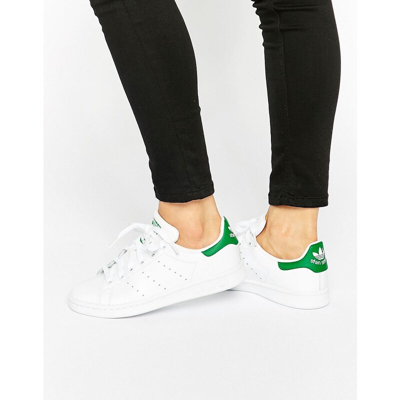 adidas Originals - Stan Smith - Unisex-Sneaker in Weiß und Grün - Weiß