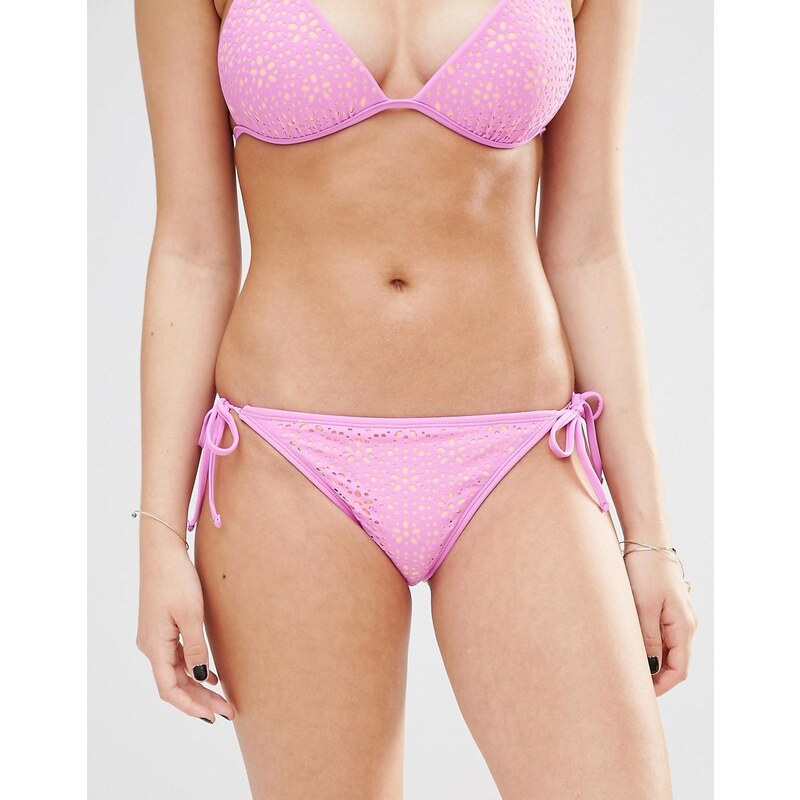 Hot Water - Bikinihose mit Laserschnittdesign - Rosa