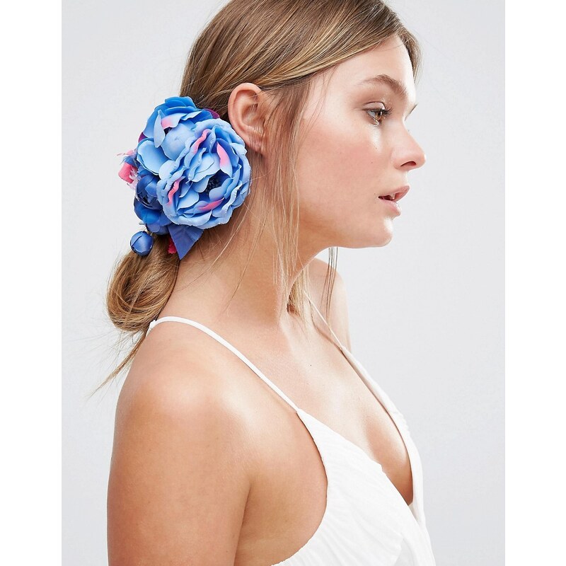 Johnny Loves Rosie - Mila - Haarspange mit Ansteckblume - Blau