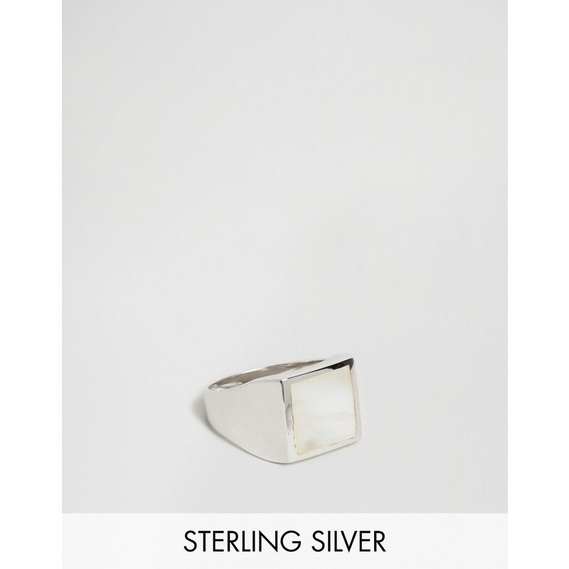 Seven London - Siegelring aus Sterlingsilber, exklusiv bei ASOS - Silber