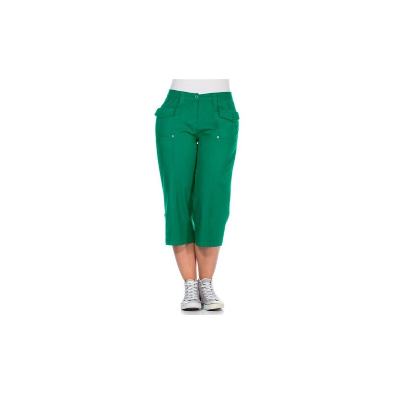 Damen Casual Stretch-Hose mit Krempelfunktion SHEEGO CASUAL grün 40,42,44,46,48,50,52,54,56,58