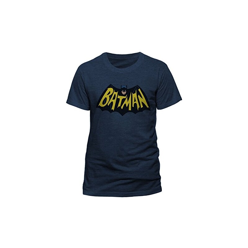 Batman 1966 Logo T-Shirt blaugrau meliert