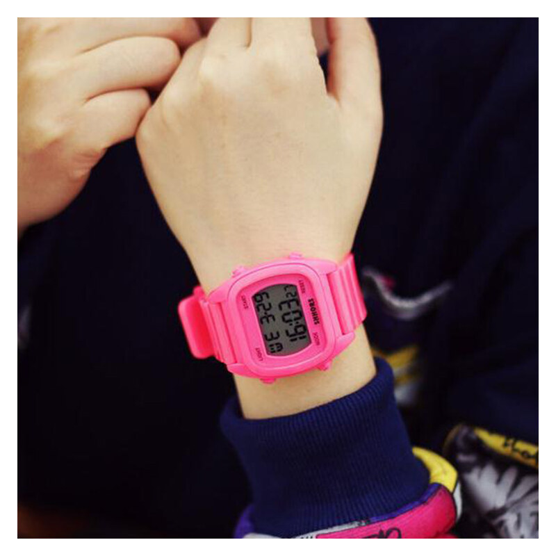 Lesara Armbanduhr mit LED-Beleuchtung - Pink