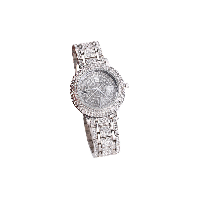 Lesara Armbanduhr mit Strass - Silber