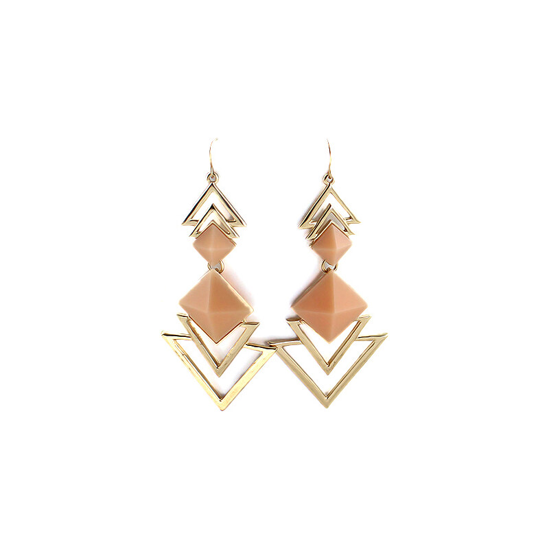 Lesara Statement-Ohrringe im geometrischen Design - Pink