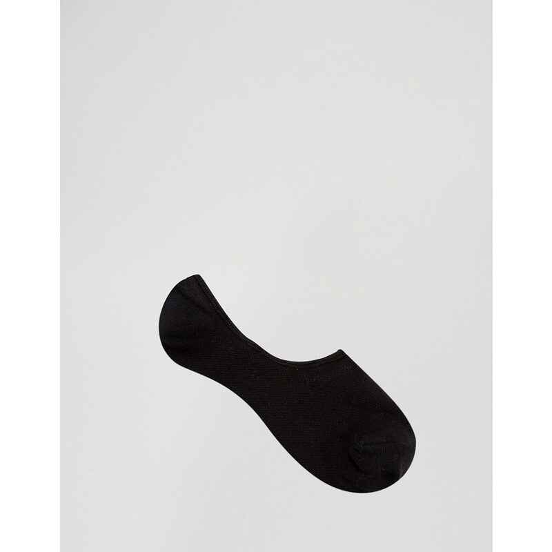 ASOS - Unsichtbare Socken mit kleiner Waffelstruktur - Schwarz