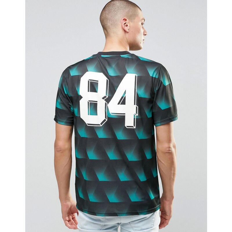HUF - Retro-T-Shirt mit Rücken-Print - Grün
