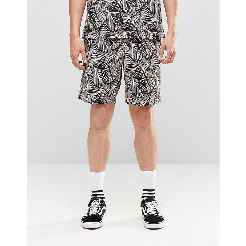 HUF - Shorts mit tropischem Print - Rosa