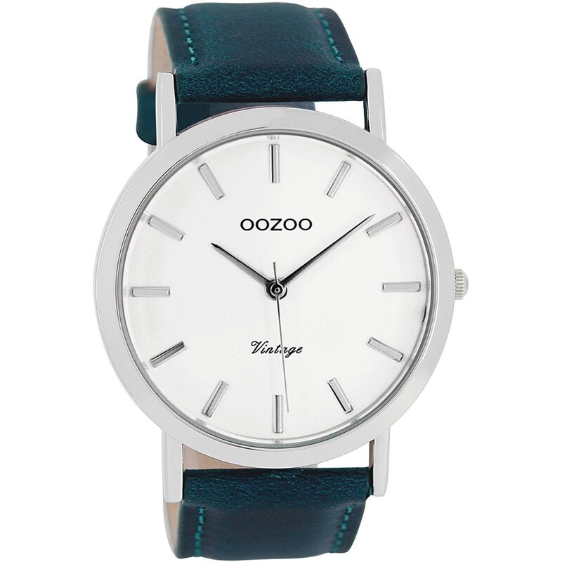 Oozoo Vintage Herren-Armbanduhr Petrol 45 mm C8116