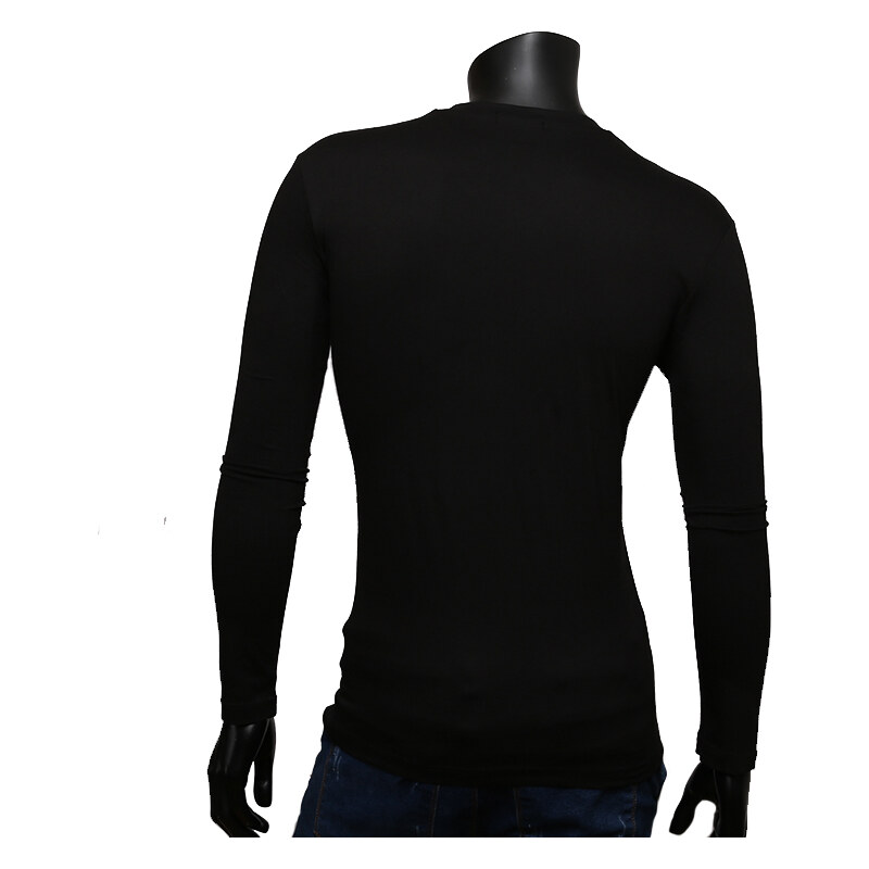 Re-Verse Langarmshirt mit Reißverschluss-Applikation - Schwarz - XL