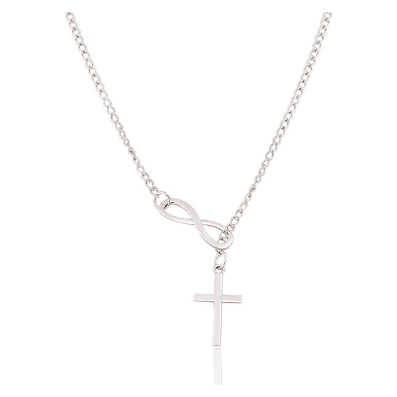 Lesara Halskette mit Kreuz & Unendlichkeitssymbol