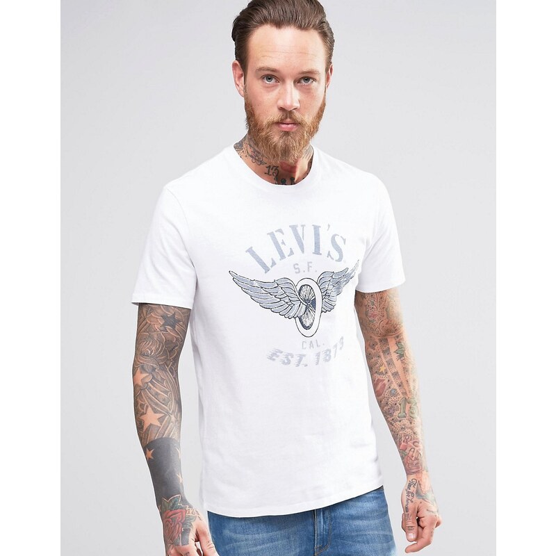 Levis Levi's - Flywheel - Weißes T-Shirt - Weiß