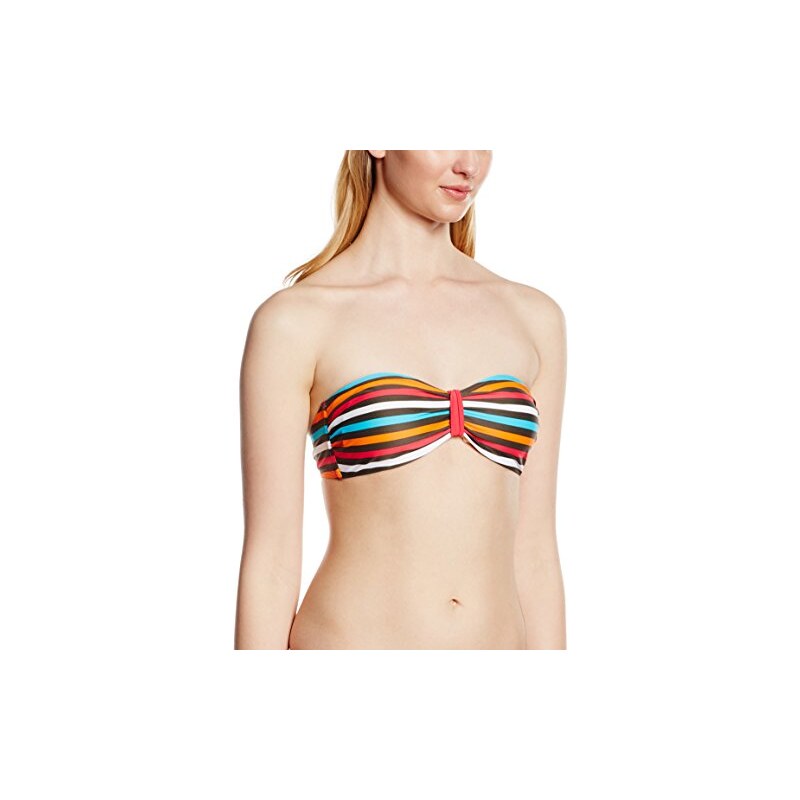 Palmers Damen Bandeau Bikinioberteil Tropical Stripe, Gr. 36 (Herstellergröße: B/S (CupB/Größe S)), Mehrfarbig (BUNT 199)