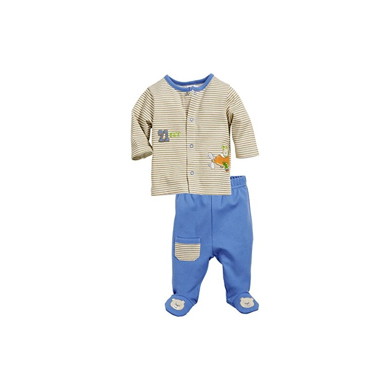 Schnizler Baby - Jungen Jogginganzug Flugzeug, 2-teilig Sweatjacke und Strampelhose, Oeko-Tex Standard 100