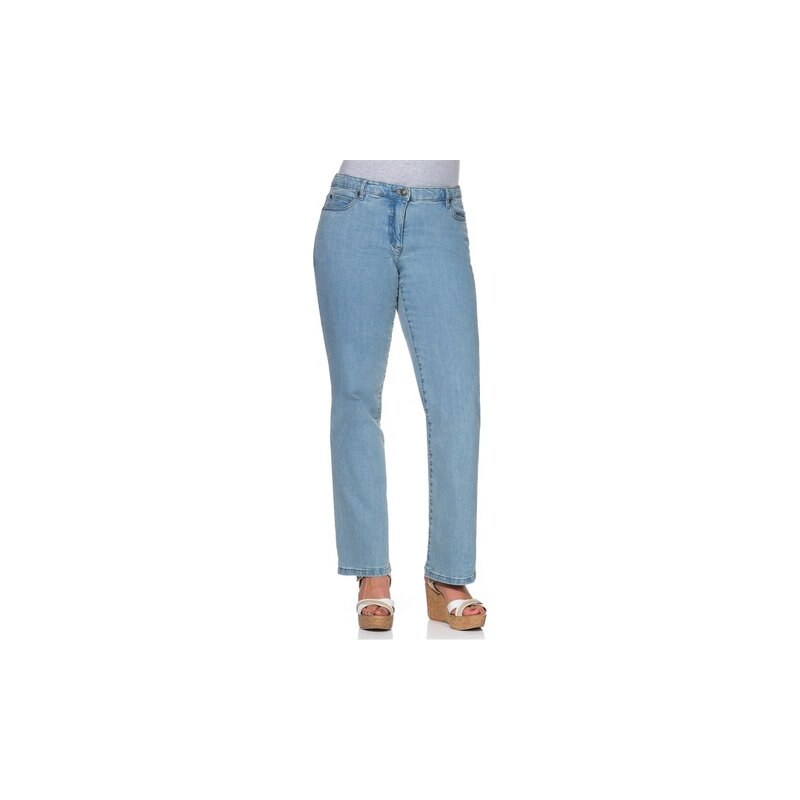 SHEEGO DENIM Damen Denim Gerade Stretch-Jeans „Lana“ blau 40,42,44,46,48,50,52,54,56,58