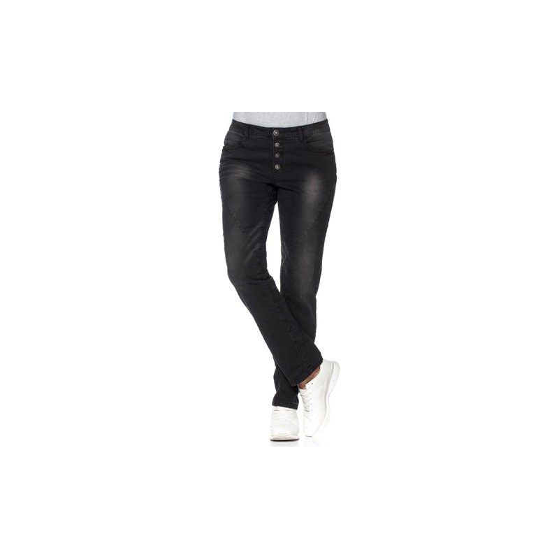 Damen Denim Schmale Stretch-Jeans Kira SHEEGO DENIM schwarz 80,84,88,100,104,108,112,116
