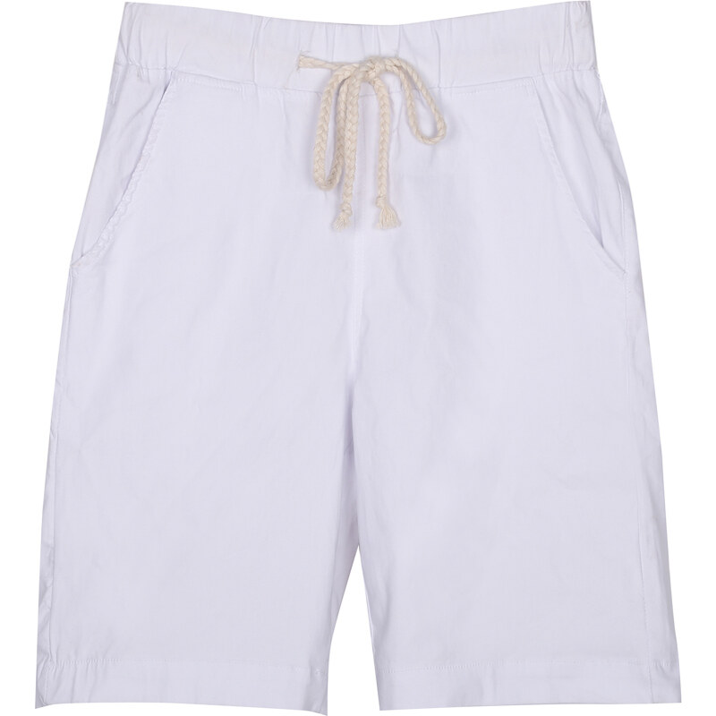 Lesara Bermuda-Shorts mit Kordelzug - Weiß - S