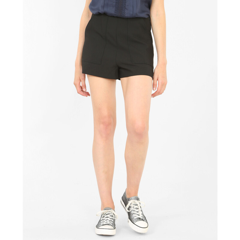 Shorts mit hoher Taille Schwarz, Größe 36 -Pimkie- Mode für Damen