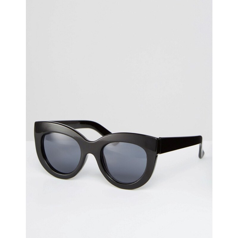 ASOS - Sonnenbrille in Katzenaugenform mit breiter Fassung - Schwarz