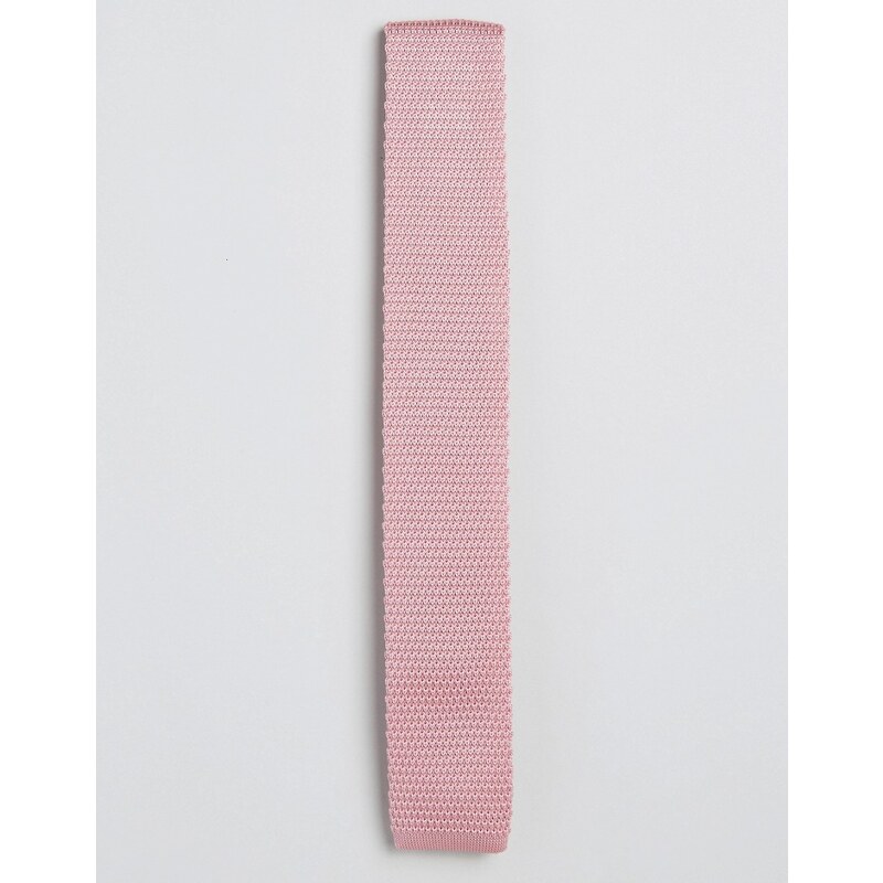 ASOS - Gestrickte Krawatte in Hellrosa - Rosa