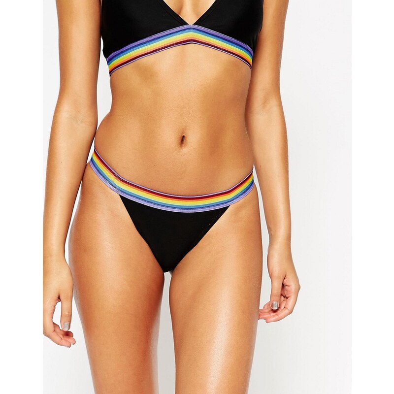 Jaded London - Rainbow - Elastische Bikinihose - Mehrfarbig