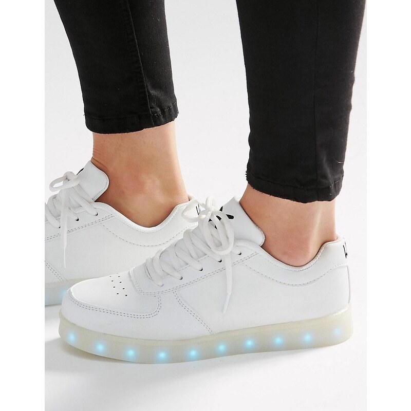 Wize & Ope - Weiße Sneaker mit Leuchtsohle - Weiß