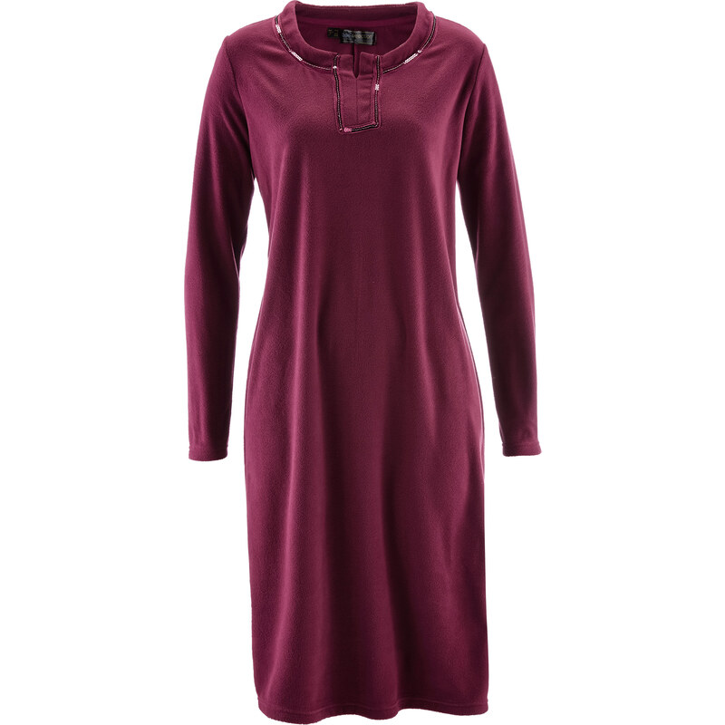 bpc selection Fleece-Kleid langarm in lila von bonprix