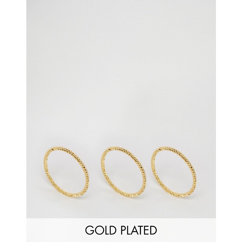 Gorjana - Set mit 3 Ringen - Gold