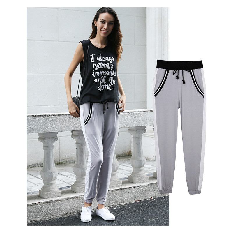 Lesara Slim Fit-Sweatpants mit Streifen - XL