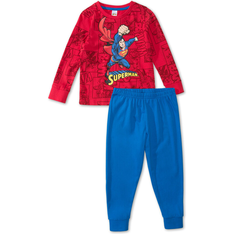 C&A Superman Schlafanzug aus Bio-Baumwolle in Rot / Blau