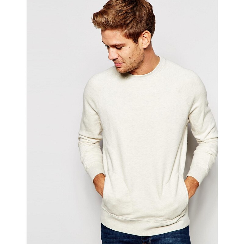 Selected Homme - Sweatshirt mit Raglanärmeln - Weiß