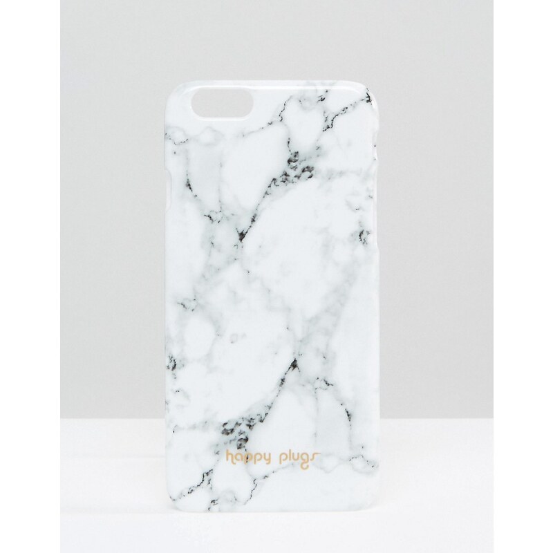 Happy Plugs - Weiß marmorierte Hülle für iPhone 6/6S - Mehrfarbig