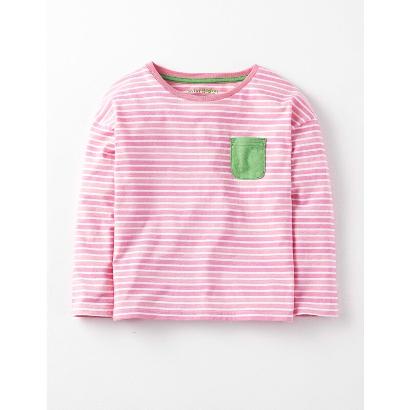 Lässiges T-Shirt mit Tasche Pink Mädchen Boden