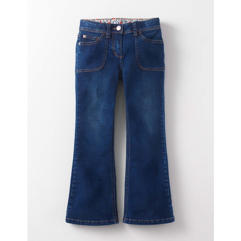 Jeans mit Schlag Mittelblaues Denim Mädchen Boden