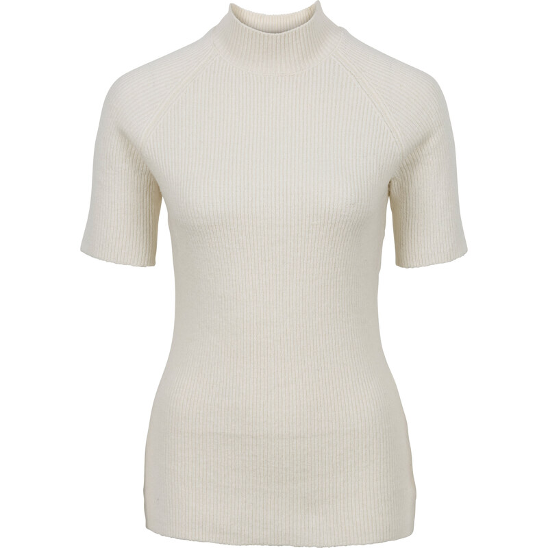 BODYFLIRT Pullover mit Stehkragen halber Arm in weiß für Damen von bonprix