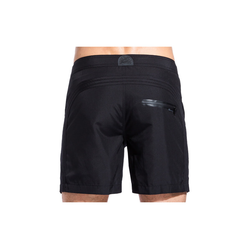 SUNDEK mid-length swim shorts with button closure and waterproof pocket