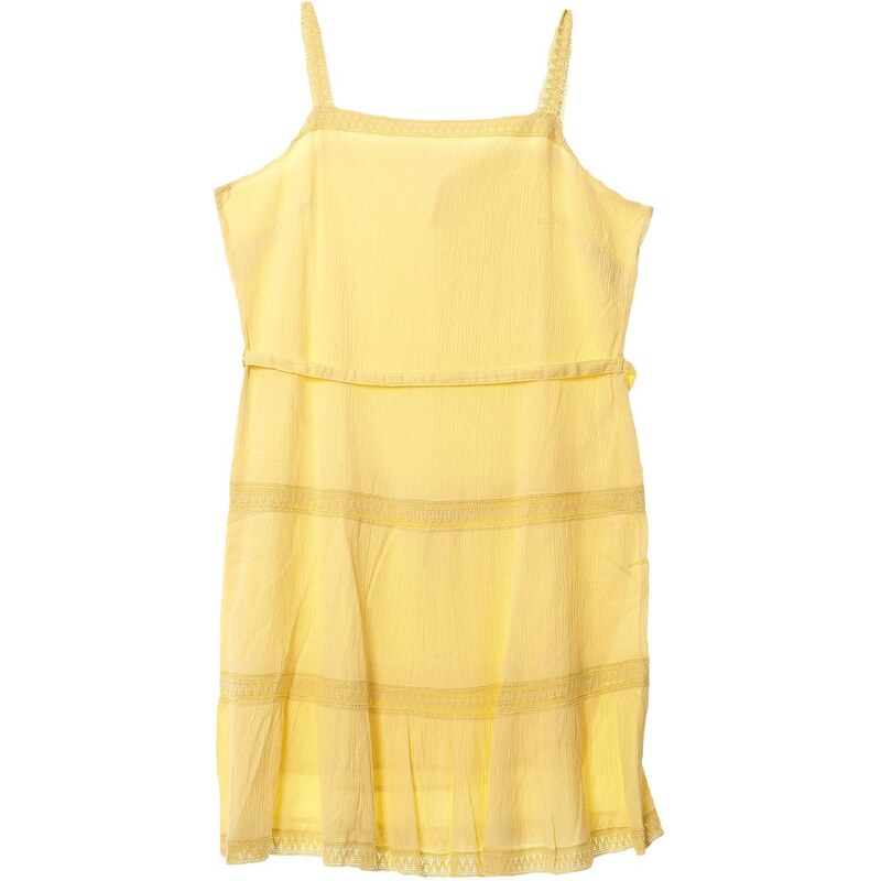 Daxon Kleid mit fließendem Schnitt - gelb