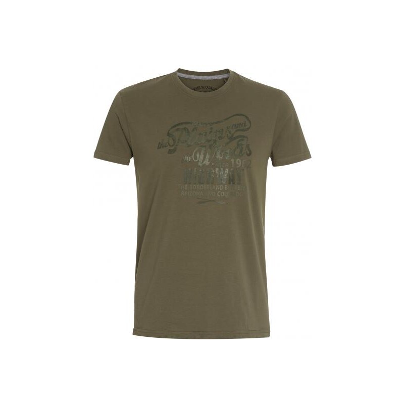 COOL CODE Basic Print-Shirt, Herren, oliv