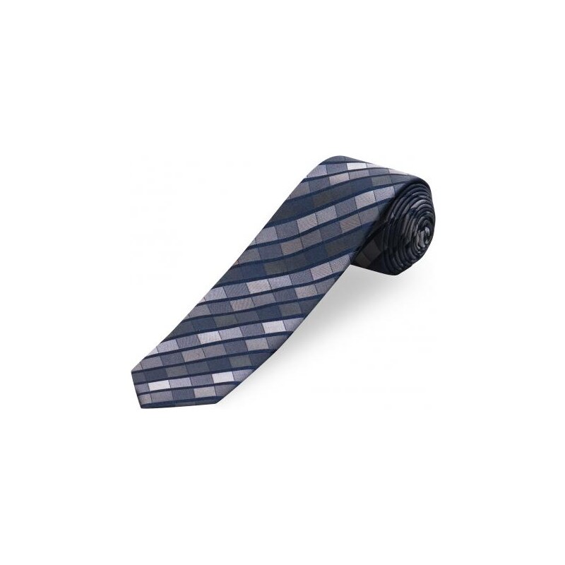 COOL CODE Herren Krawatte Breite 6 cm grau aus echter Seide