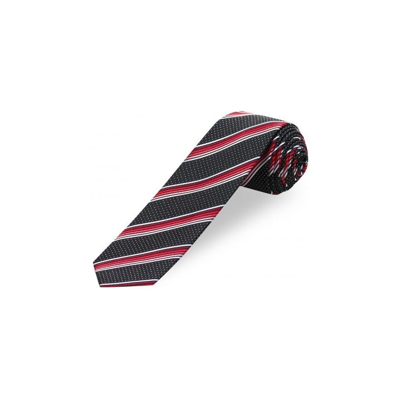 COOL CODE Herren Krawatte Breite 6 cm rot aus echter Seide