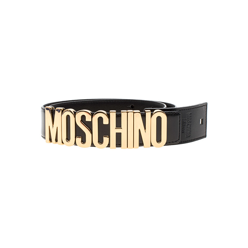 MOSCHINO Logo Lettering Gold Black