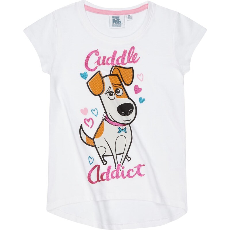 Pets (Secret Life of Pets) T-Shirt weiß in Größe 104 für Mädchen aus 100% Baumwolle