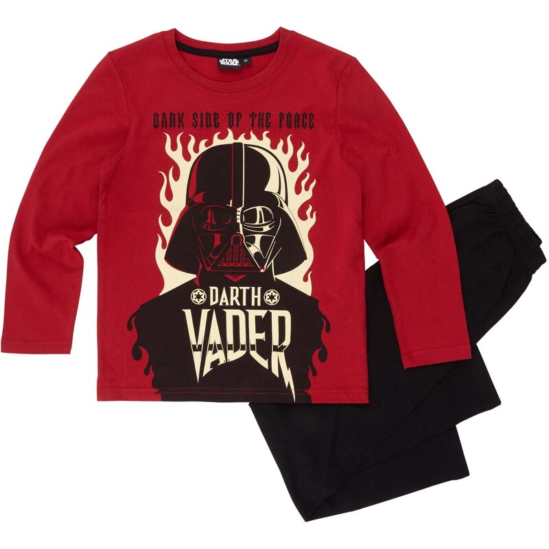 Star Wars-The Clone Wars Pyjama schwarz in Größe 116 für Jungen aus 100% Baumwolle