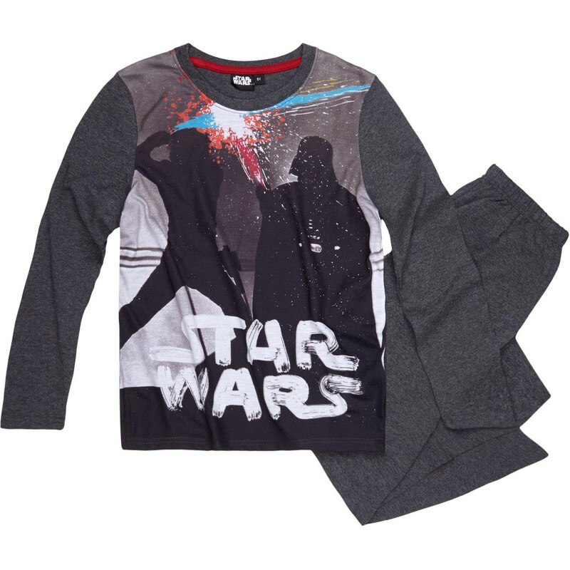 Star Wars-The Clone Wars Pyjama grau in Größe 116 für Jungen aus Vorderseite: 100% Polyester 60 % Baumwolle 40 % Polyester