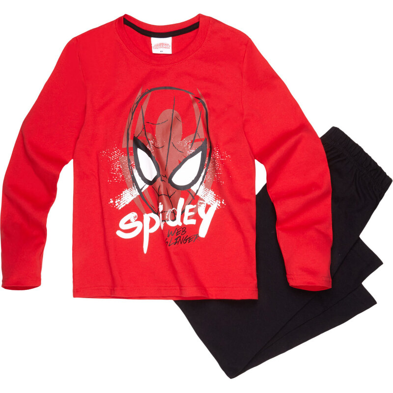 Spiderman Pyjama schwarz in Größe 104 für Jungen aus 100% Baumwolle